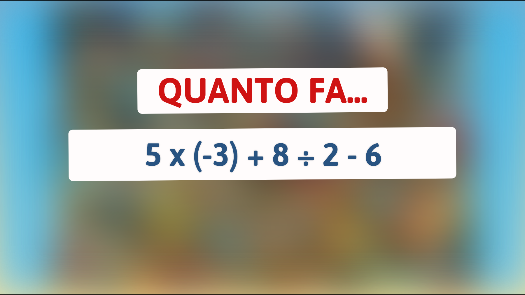 Scopri il rompicapo matematico che solo i veri geni riescono a risolvere in meno di 30 secondi! Riuscirai a battere il record?"