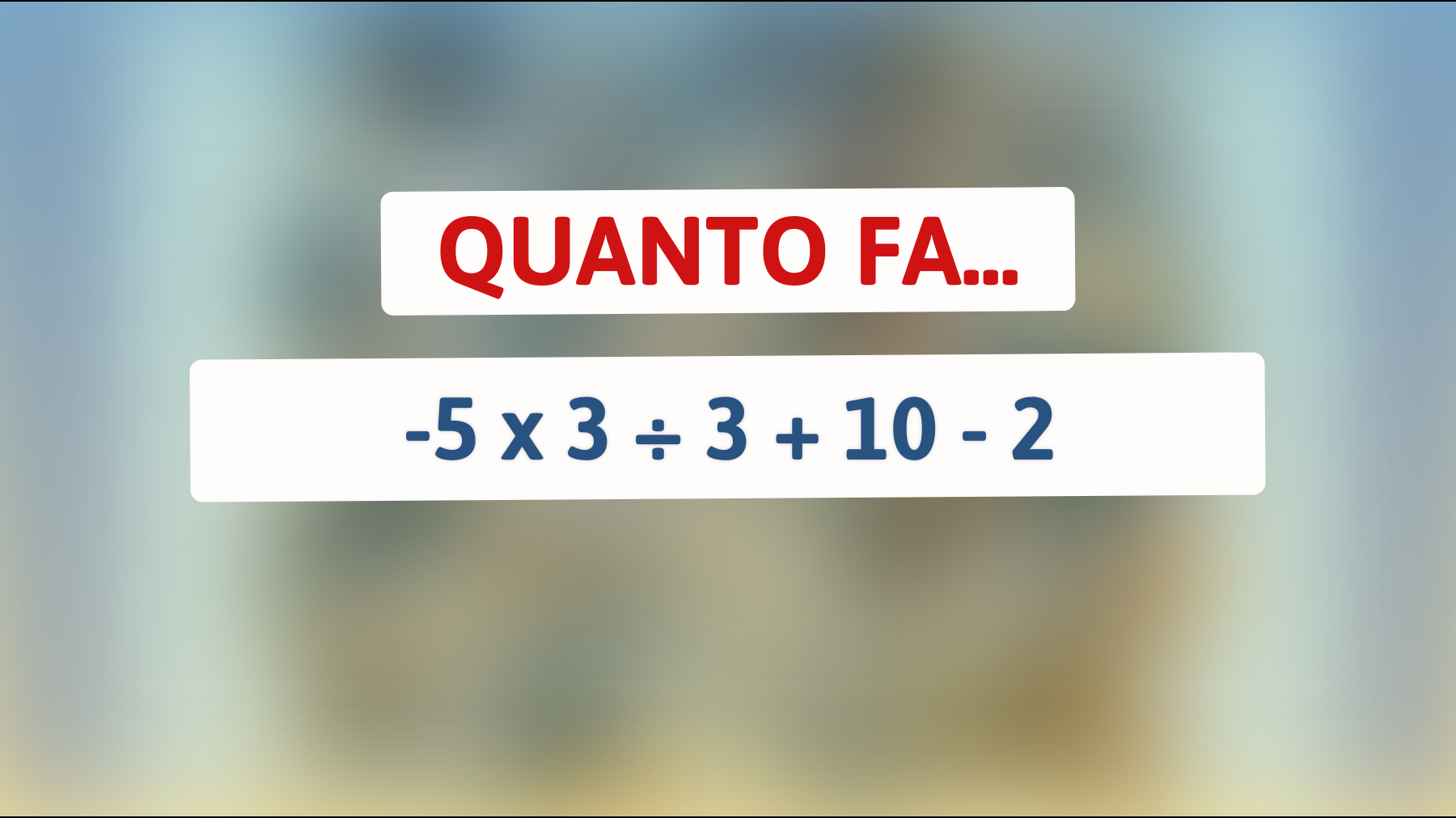 Solo il 1% delle persone riesce a risolvere questo incredibile enigma in meno di 10 secondi! Pensi di essere abbastanza intelligente?"