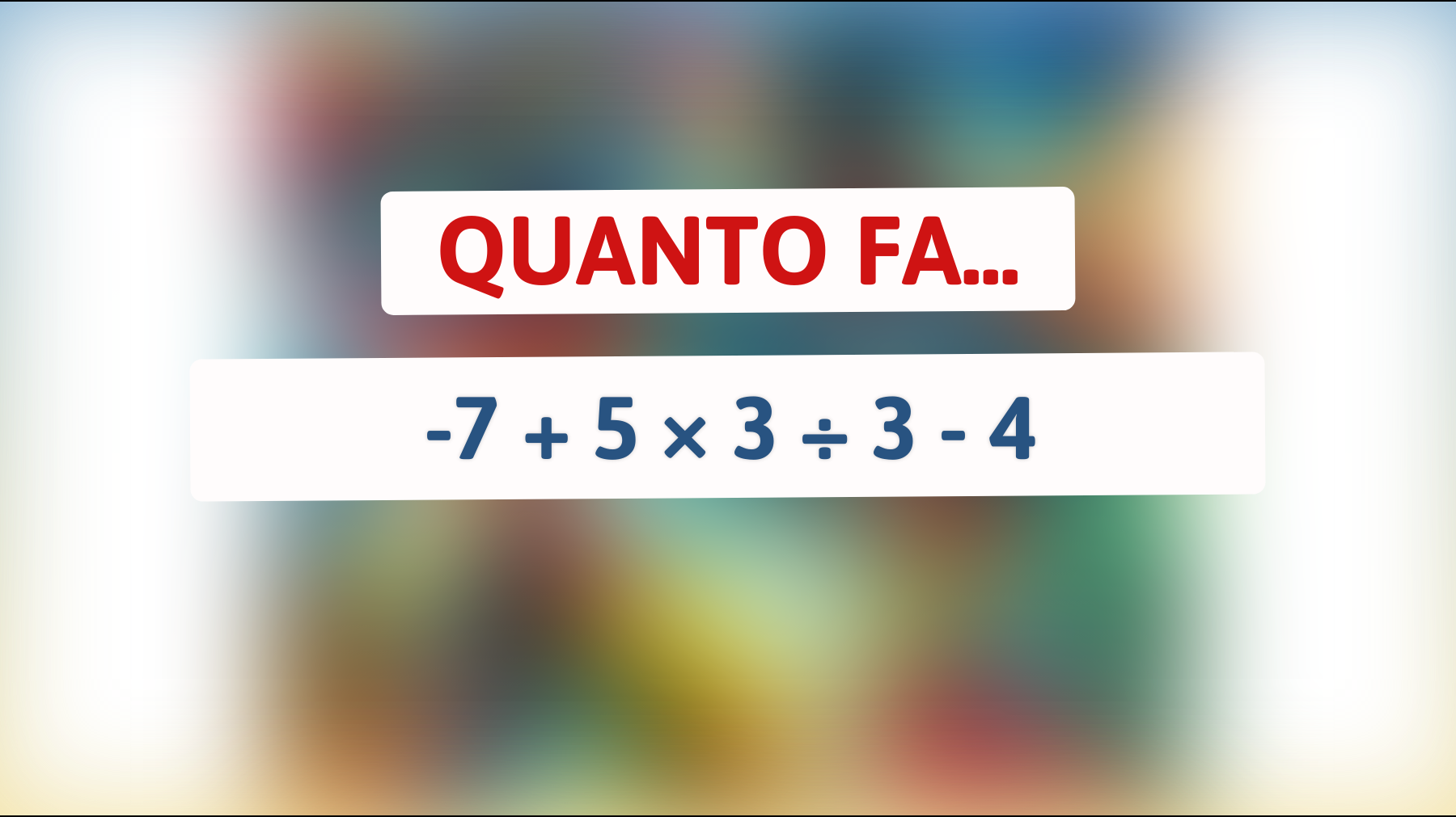 Solo le menti più brillanti possono risolvere questo rompicapo matematico! Prova a scoprire il risultato!"